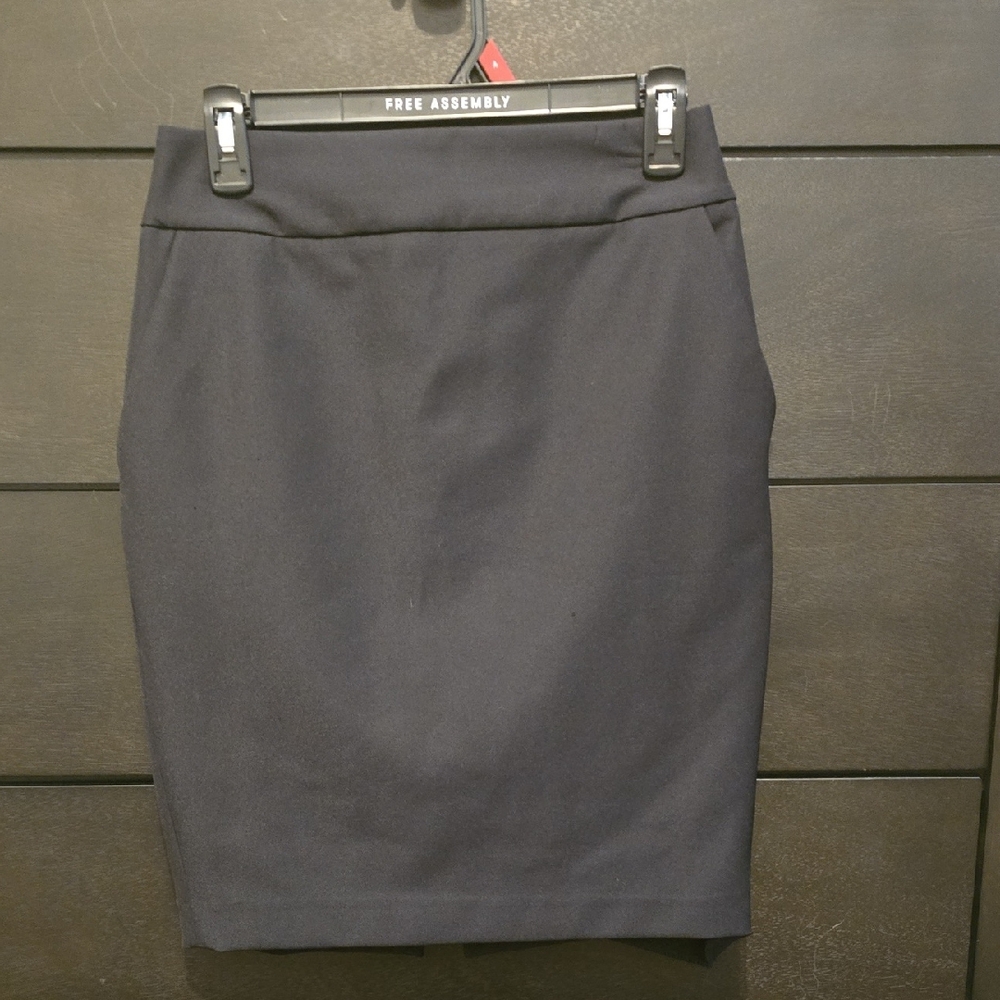 Express Dark Blue Pencil Skirt